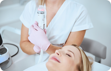 RF microneedling skin tightening treatment at Desert Med Rejuvenation.